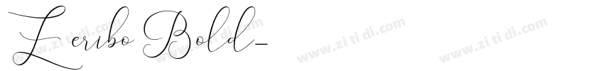 Zeribo Bold字体转换